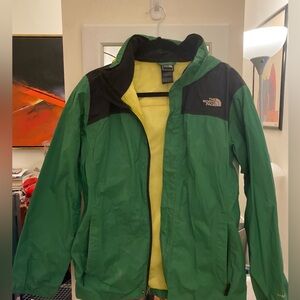The North Face Boys Green Rain Jacket